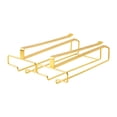thumbnail image 4 of Soporte de Vidrio Colgante Sunnimix Hierro 2 Filas Gafas Percha de Almacenamiento Dorado, 4 of 8