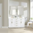 thumbnail image 2 of Gavino 60" Wood Vanity in White with Grain White Composite Stone Top and Mirror, 2 of 12
