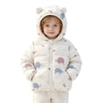 thumbnail image 6 of newwalpole Toddler Baby Boys Girls Winter Coats Jacket Warm Clothes for Kid Thick Ears Hoodie Velvet Snowsuit(Beige,3-4 Years), 6 of 9