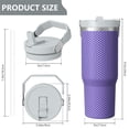 thumbnail image 4 of Modern 30oz Handheld Travel Tumbler with Handle – Double Wall Stainless Steel Insulated Cup, Flip Straw Lid, Leak-Proof & BPA-Free for Hot and Cold Drinks – Durable Coffee & Juice Mug White, 4 of 7