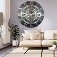thumbnail image 6 of THE GEARS CLOCK Wall Clock with Real Moving Gears EN-LI_ 36 in Round Vintage-Black, 6 of 10