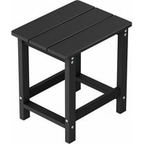 Outside Adirondack Square Side Table Weather Resistant Patio Table-Black
