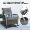 thumbnail image 5 of ELPOSUN 3-Piece Outdoor Rocking Chairs, Wicker Patio Furniture with Thickened Cushions and Table for Porch, 5 of 8