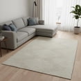 thumbnail image 2 of HomeRoots 679689 9 x 12 ft. Beige & Ivory Geometric Transitional Washable Machine Made Rectangle Area Rug with UV Protection, 2 of 9