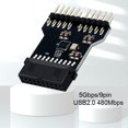 thumbnail image 3 of Internal 19Pin To Double 9Pin USB2.0 Adapter Expansion Module For Computer, 3 of 5
