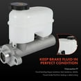 thumbnail image 3 of A-Premium Brake Master Cylinder Compatible with Buick, Chevy, GMC, Isuzu and Saab Vehicles - Rainier, SSR, Trailblazer, Trailblazer EXT, Envoy, Envoy XL, Ascender, 9-7x - Replaces# 133273, 15142479, 3 of 8