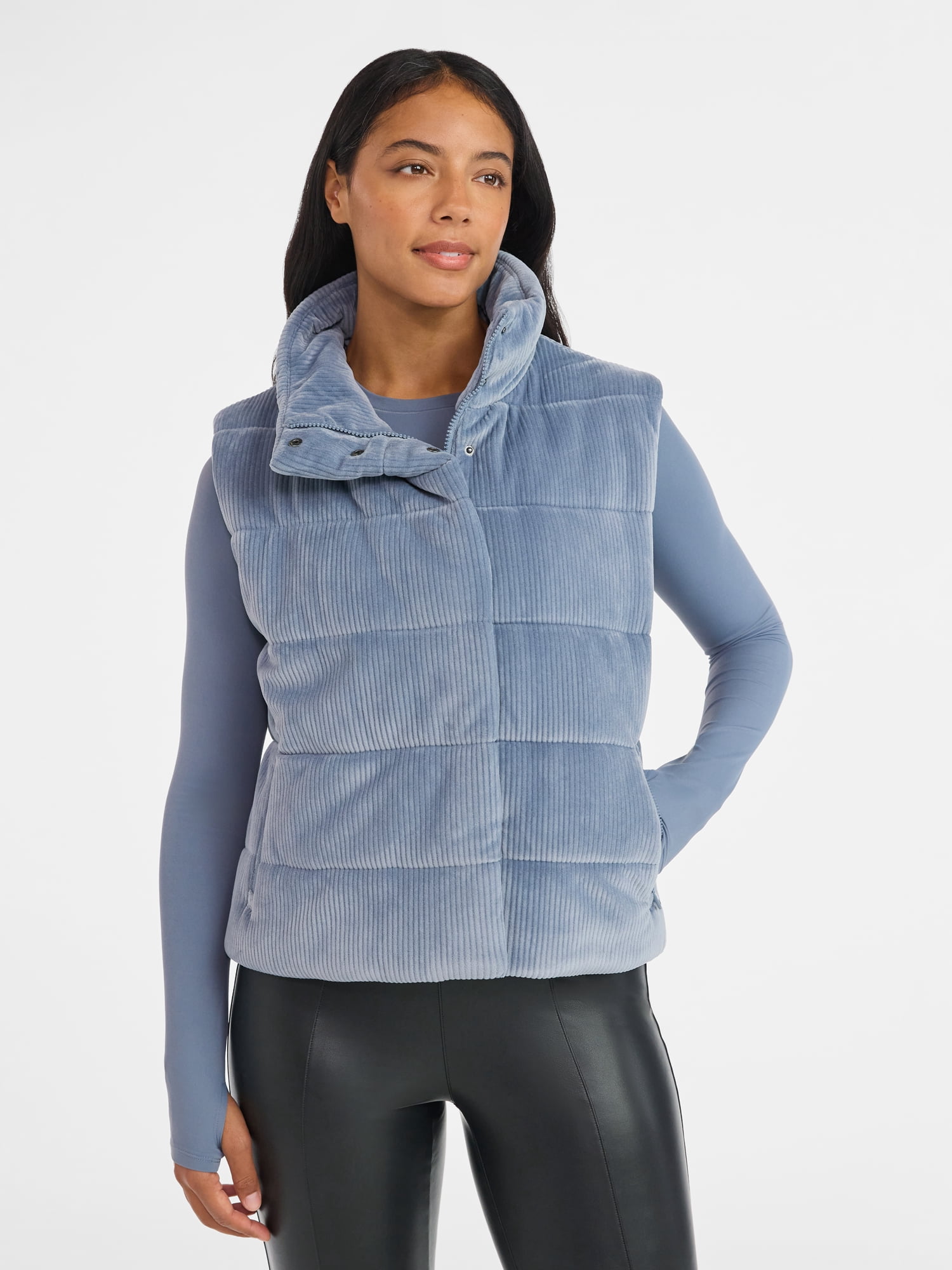 Avia Women's and Women's Plus Velour Ribbed Vest, Sizes XS-4X