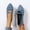 #0070-Blue, variant on Women's Fashionable Knit Flats with Rhinestone Embellished Bow, Stretchy Breathable Upper with Cushioned Padded Insole, Flexible Flat Sole Comfortable Shoes, Versatile Loafers Gift