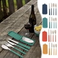 thumbnail image 1 of Bowayaoa Portable Cutlery Set With Detachable Knives Spoons Forks Chopsticks, Reusable Travel Utensils for Lunch Box Camping Work, 1 of 7