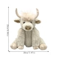 thumbnail image 3 of Juguete de vaca escocesa articulada con tela suave de pelo largo, que emite sonido de mugido, animal de peluche antiestrés, 25 x 20 x 15 cm, 3 of 6