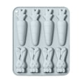 thumbnail image 2 of Easter Silicone Molds 8 Cavity 3D Carrot Easter Bunny Molds Food Grade Non-Stick Silicone Muffin Pans for Baking Chocolate Molds for Easter Party Fondant Candy Jelly Mousse Cake Topper Making Blue, 2 of 7