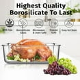 thumbnail image 6 of 6500 ML / 220 oz / 28 Cup LARGE Glass Food Storage Container with Airtight Locking Lid. Ideal Storing food, Vegetables, Fruits. Baking Casserole, Lasagna, Roasting Turkey, Chicken BPA Free Oven Safe, 6 of 6