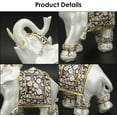 thumbnail image 6 of 14cm/5.5in Elephant Figurines Model Household Resin Animal Figurine Simulation Cute Animal Statue Home Decoration Ornament for Home Decor, Table Living Room, Bedroom, Office(Gold Large), 6 of 9