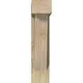 thumbnail image 2 of Ekena Millwork 6"W x 18"D x 26"H Traditional Block Rough Sawn Bracket w/ Offset Brace, Douglas Fir, 2 of 25