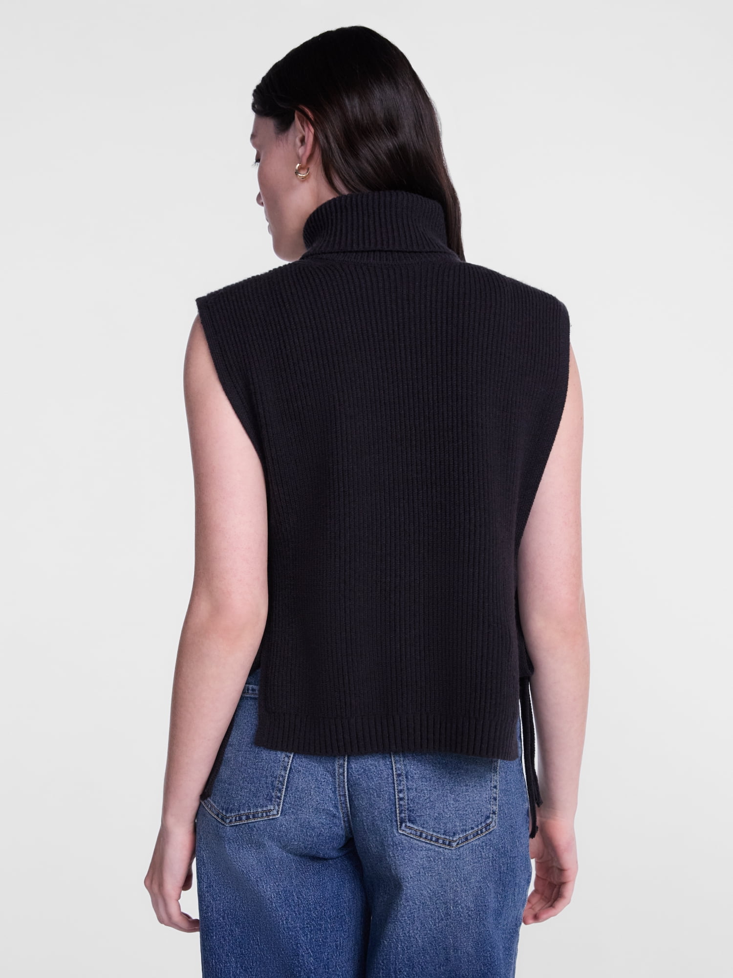 Scenario Women's Turtleneck Sweater Vest, Lightweight, Sizes S-XXXL