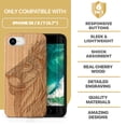 thumbnail image 7 of Case Yard Wooden Case Outside Soft TPU Silicone, Slim Fit Shockproof Wood Protective Phone Cover for Girls Boys Men and Women, Supports Wireless Charging Tribal Lioness Design case for iPhone-SE, 7 of 7