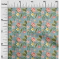 thumbnail image 2 of oneOone Polyester Spandex Dusty Teal Green Fabric Floral Craft Projects Decor Fabric Printed By The Yard 56 Inch Wide-32, 2 of 4