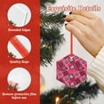 thumbnail image 4 of Cauagu Geometry Pattern Acrylic Christmas Pendant,1-Pack Christmas Ornaments Xmas Tree Decor Christmas Décor with Ribbon Cute Tree Hanging for Party Favors-Hexagon, 4 of 7