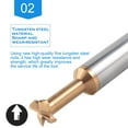 thumbnail image 4 of Gamvdout Carbide T Slot Milling Cutter Tungsten Shank Diameter 8mm 10mm 12 T Type Grooving Milling Cutter Overall Steel Slotting Router Bits, 4 of 7