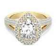 thumbnail image 4 of IGI Certified 4 Carat Pear Shape Lab Grown Diamond Engagement Ring | 14K Yellow Gold | Opulenté Antique Halo Diamond Ring | FG-VS Quality Friendly Diamonds, 4 of 6