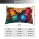 thumbnail image 2 of Fotbe Vibrant Rainbow Butterfly A Funda de Almohada Decorativa Estilo Occidental, Lujo en Algodón, Fundas para Almohadas King, Cojín Estampado para Decoración del Hogar-14"x20", 2 of 6
