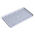 thumbnail image 1 of SIYTUAU Drying Mat Double Layer Drainage Tray Food Grade Plastic Multipurpose For Kitchen Countertop Tea Cup Utensils Grey, 1 of 6