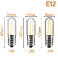 thumbnail image 4 of Bombillas de filamento LED COB regulable, luz indicadora de nevera, E12, E14, 110V, 220V, T15, Retro, Vintage, para el hogar, 4 of 4