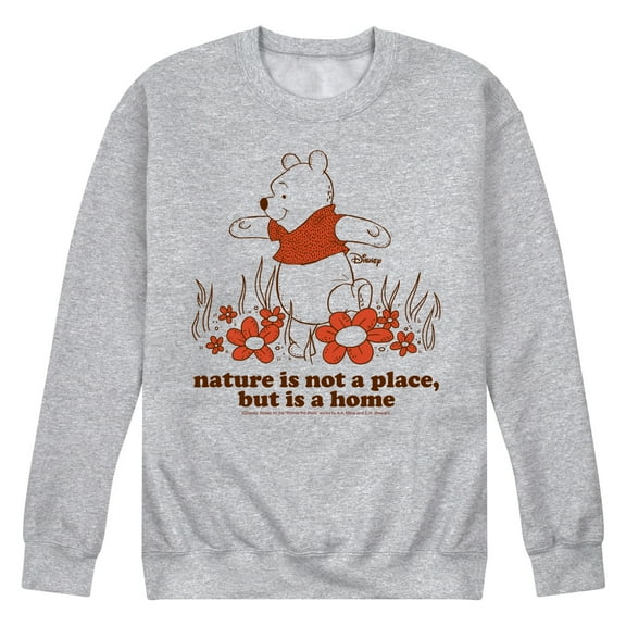 Winnie the Pooh - Nature Not A Place But Home - Men's Crew Fleece Sweatshirt