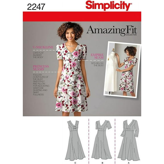 Simplicity Misses' Size 10-18 Dress Pattern, 1 Each