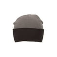 thumbnail image 3 of Two Tone Cuff Beanie - Grey/Black, 3 of 4