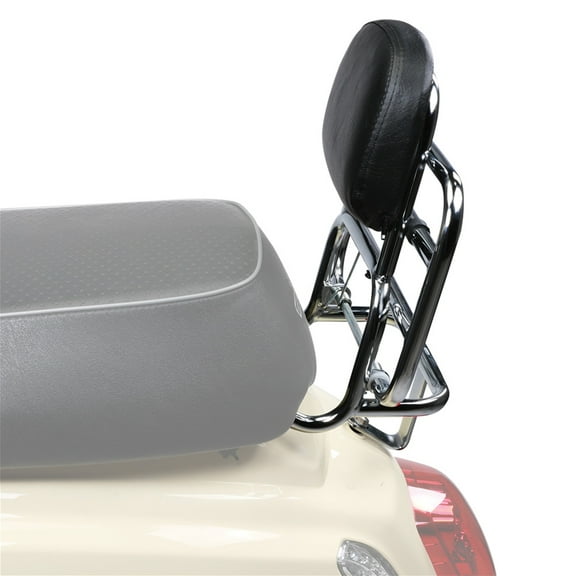 "Prima Rear Rack (Backrest,Chrome); Buddy Kick"