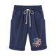 thumbnail image 1 of Pantalones Cortos Casuales para Mujer Día de la Independencia Impreso Elástico de la Cintura, Pantalones Cortos de Verano para Mujeres, 1 of 4