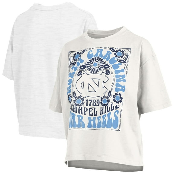 Women's Pressbox White North Carolina Tar Heels Harmony Oversized T-Shirt