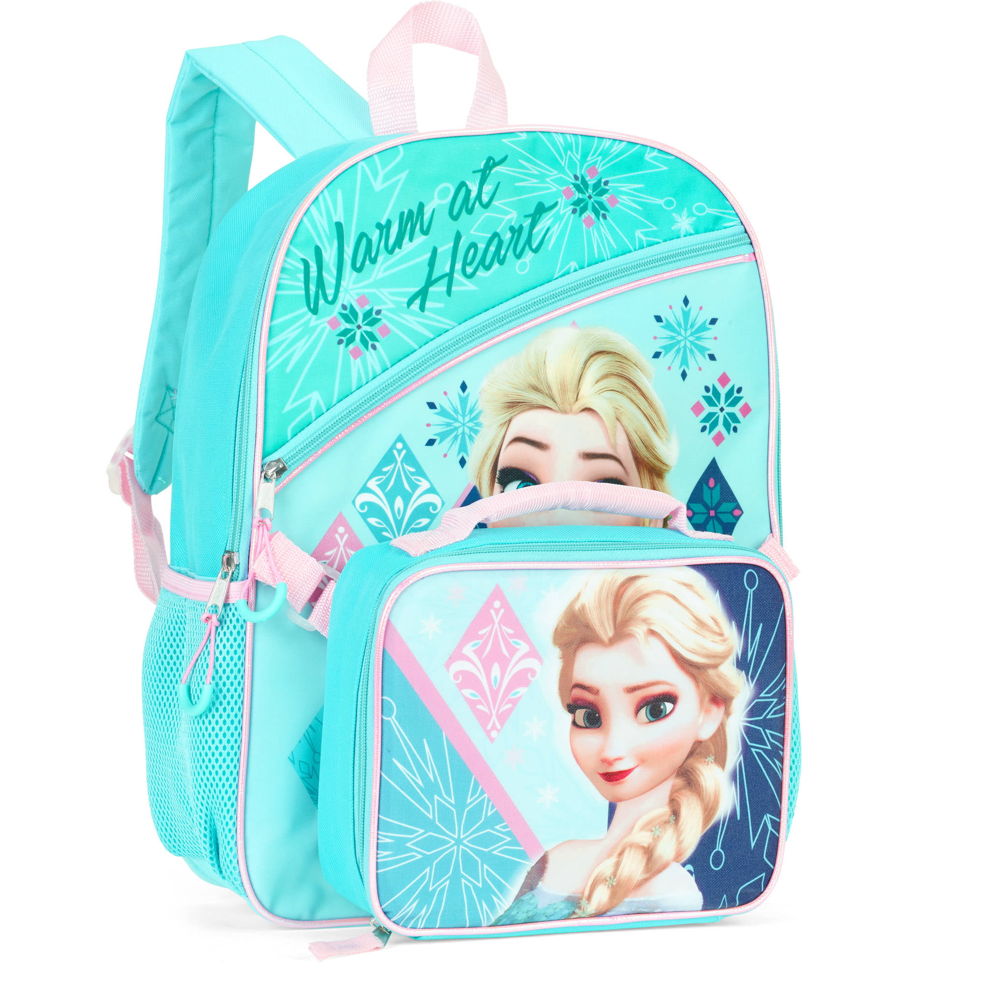 New Disney Kids  Backpack With Insulated Detachable Lunch Box 16" 