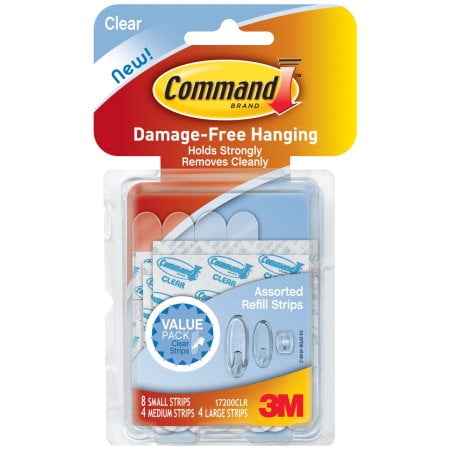 

Command Clear Assorted Sized Refill Strips (Pack of 32)