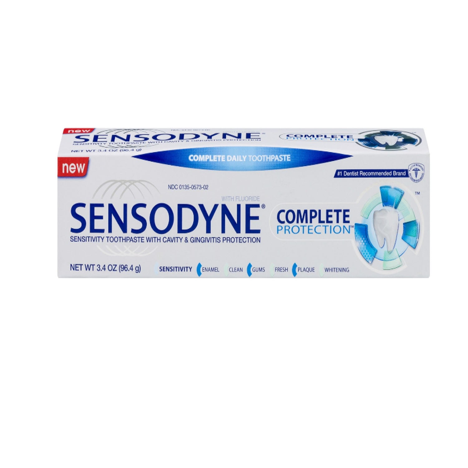 Sensodyne Complete Protection Sensitivity Toothpaste with Cavity & Gingivitis Protection Extra Fresh 3.4 oz (Pack of 4)