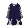 thumbnail image 7 of Toddler Little Girl's Casual Long Sleeve Cotton Dress Tunic Playwear Party T-Shirt Dresses, 7 of 7