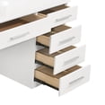 thumbnail image 5 of Felicity 9-drawer Vanity Table Lighted Mirror Glossy White, 5 of 7