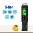thumbnail image 2 of Portable Water Quality Tester 5-in-1 Fish Tank PH Meter TDS Test Pen, 2 of 5