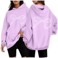 thumbnail image 2 of Chandail à Capuche pour Femmes, Manches Longues, Motif Sportswear, Mode 2025, Décontracté, 2 of 6