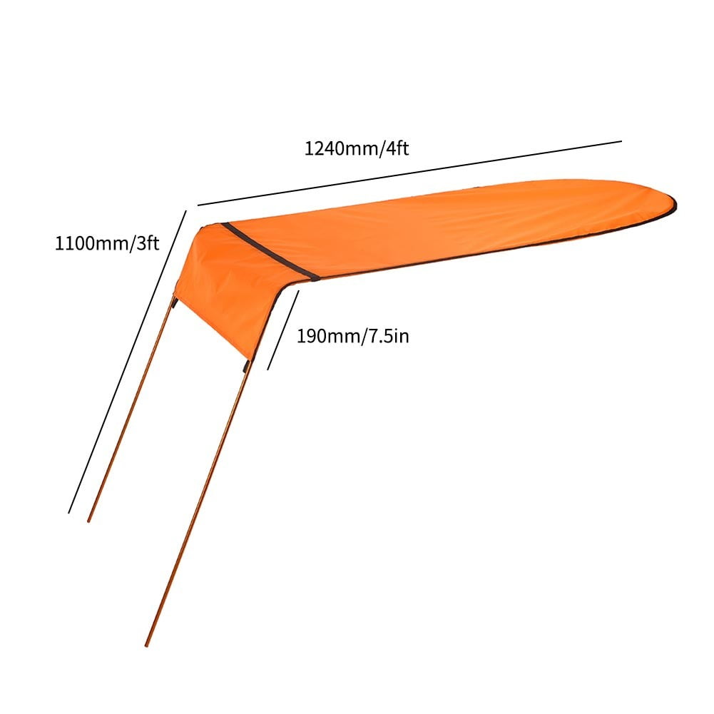 Universal Single Kayak Canoe Awning Fishings Sun Canopy 125X110Cm Folding Sunshade Tents Rain Shelters Boats Accessories