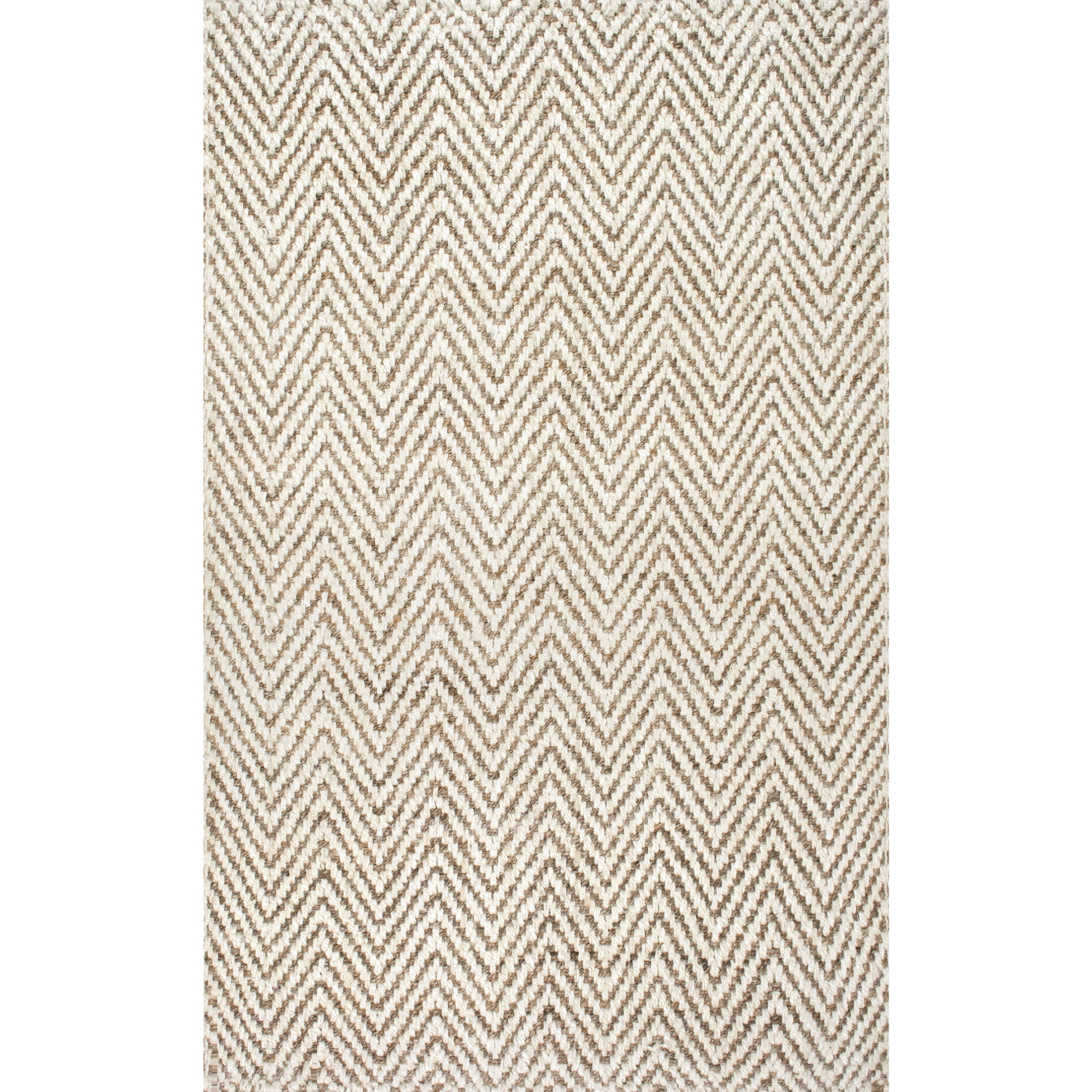 nuLOOM Vania Chevron Jute Area Rug, 8' 6" x 11' 6", Vania Off-white