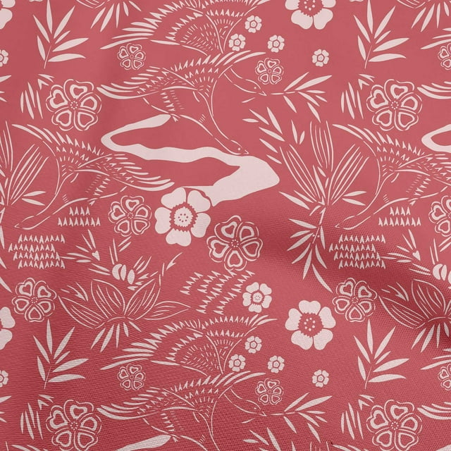 oneOone Viscose Chiffon Magenta Fabric Asian Japanese Pattern Sewing Craft Projects Fabric Prints By Yard 42 Inch Wide