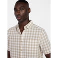 thumbnail image 4 of George Men's and Big Men's Slub Poplin Button Up Shirt with Short Sleeves, Sizes S-3XL, 4 of 5