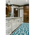 thumbnail image 2 of Pismo Geometric Maze Rug, Crystal Teal/Ivory, 2ft - 10in x 7ft - 10in, Runner, 2 of 3