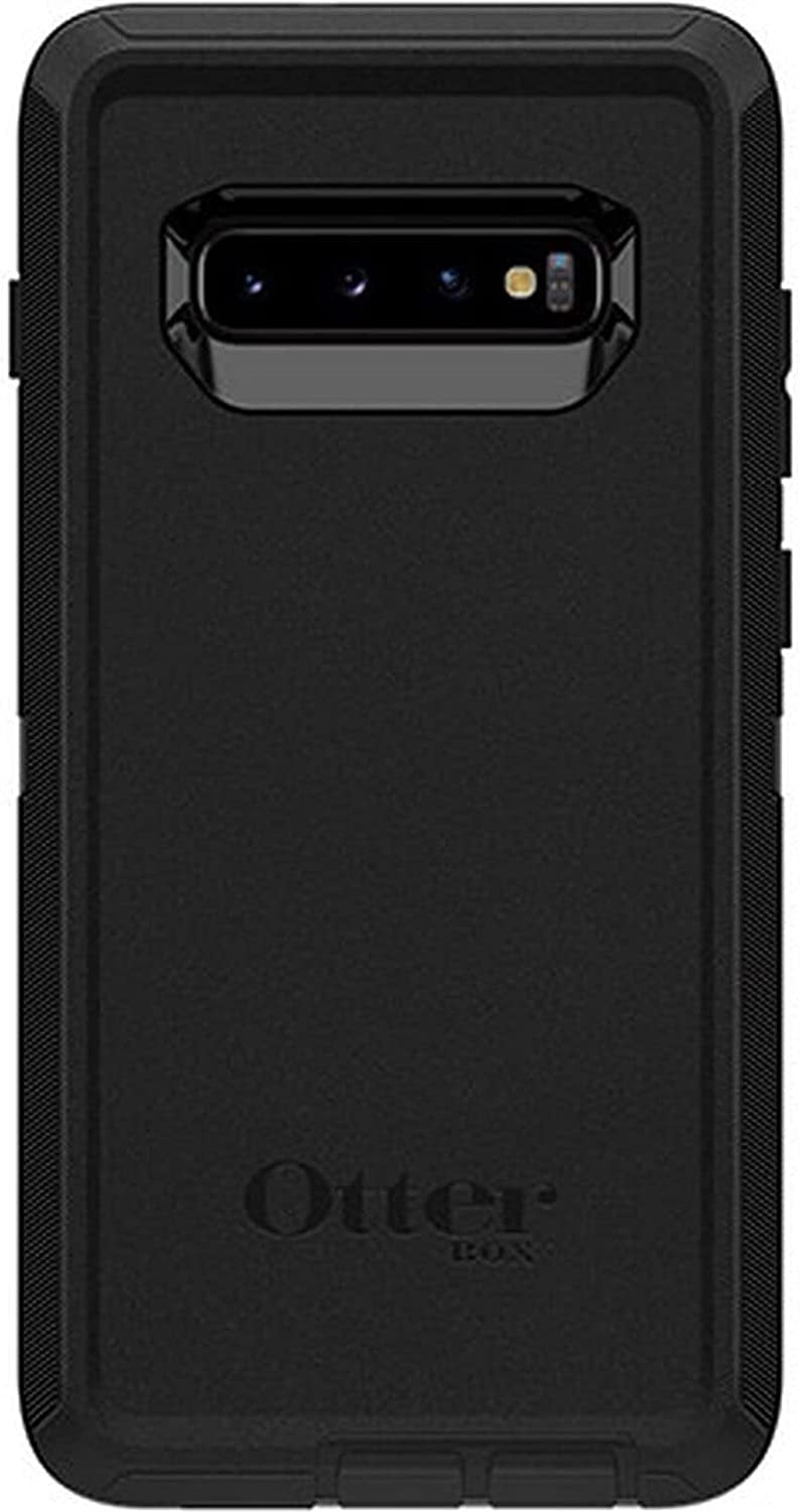 OtterBox Defender Series Screenless Edition Case for Samsung Galaxy S10+ Only - Holster Clip Included - Non-Retail Packaging - Black