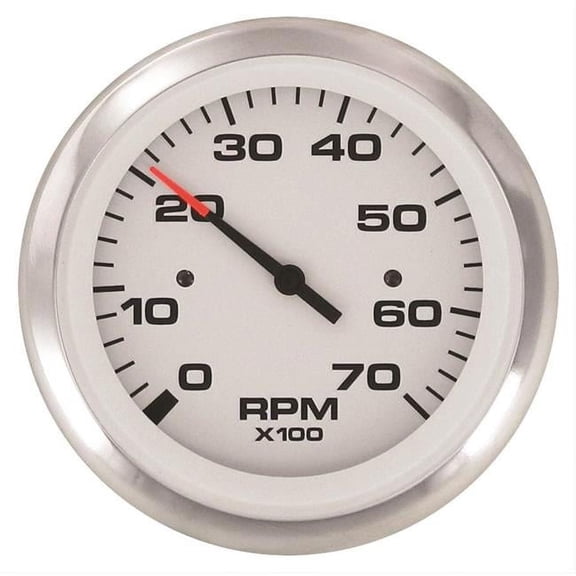 SeaStar Solutions Lido 3" Tachometer for O/B & 4-Stroke Gas, Black/White, 7K RPM