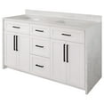 thumbnail image 5 of KBC Palisade 60" Double Bathroom Vanity w/ Engineered Marble Waterfall in White, 5 of 5