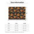 thumbnail image 5 of Naloa Sunflowers Flannel Blankets - Thick and Warm Blanket for Winter, Soft Fuzzy Plush King Blanket for All Seasons80"x60", 5 of 6