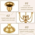 thumbnail image 7 of Sziqiqi Gold Candelabras 5 Arms Candle Holders for Table Centerpiece, 7 of 7